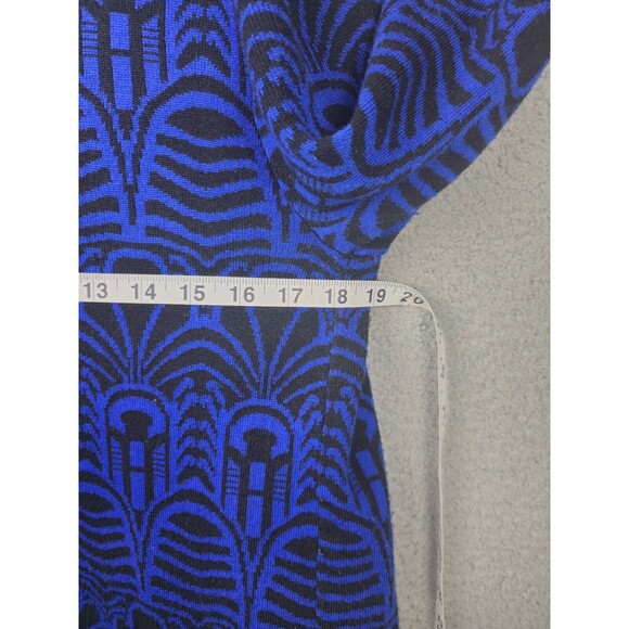 Melissa  Paige Cardigan Sweater Duster Womens PM  Blue Black Long Open Lagenlook - Picture 6 of 13
